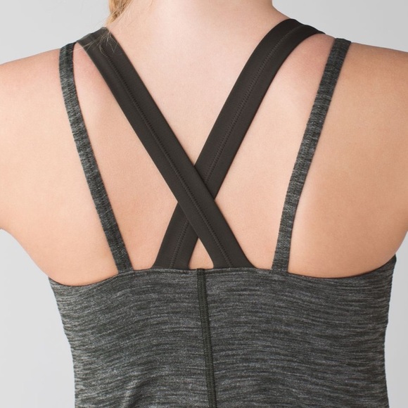 Lululemon Run For Gold TankHeathered Gator Green / Deep Camo MSRP $64 - Picture 2 of 6